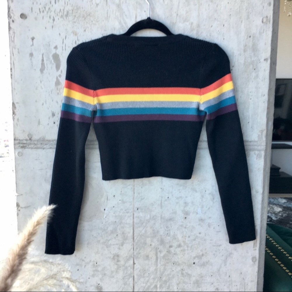 Blue Blush Long Sleeve Crop Top S